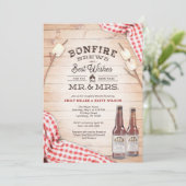 Invitation à la douche de bonfire Couple (Debout devant)