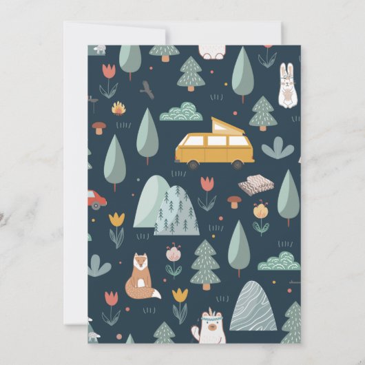 Invitation à la douche de camping (Dos)