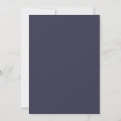 invitation à la douche de couleur bleu rustique (Dos)