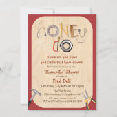 Invitation à la douche de couple Honey Do (Devant)