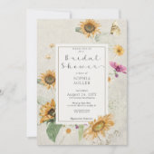 Invitation à la douche de crème de tournesol été v (Devant)