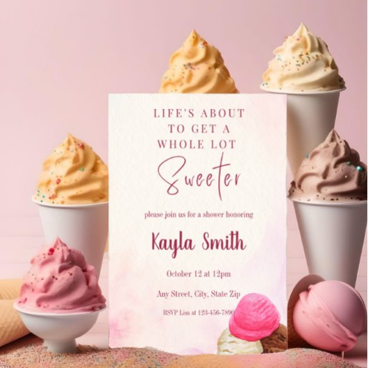 Invitation à la Douche de Crème Glacée