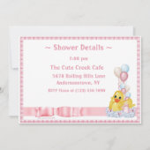 Invitation à la douche de CuddleCreek® BathTimeDuc (Dos)
