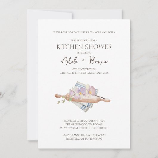 Invitation à la douche de cuisine (Devant)