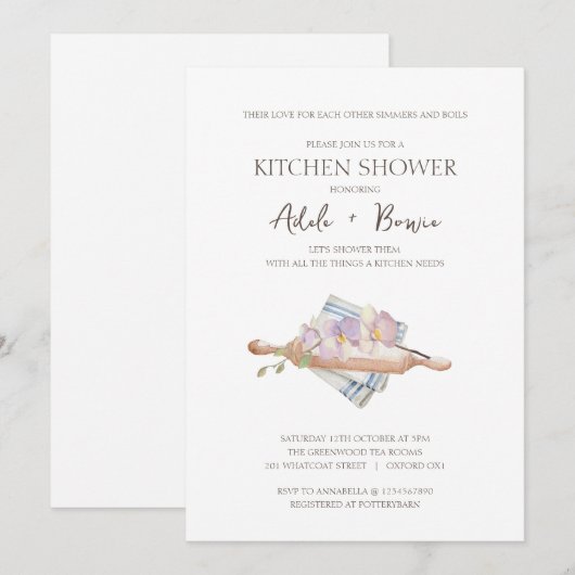 Invitation à la douche de cuisine (Devant / Derrière)