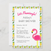 Invitation à la douche de Flamant rose tropical (Devant)