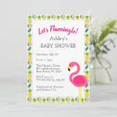 Invitation à la douche de Flamant rose tropical (Debout devant)