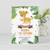 Invitation à la douche de guépard garçon (Debout devant)