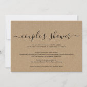 Invitation à la douche de Kraft Couple (Devant)