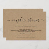 Invitation à la douche de Kraft Couple (Devant / Derrière)