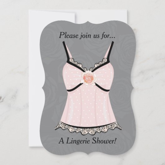 Invitation à la douche de la lingerie rose Neglige (Dos)