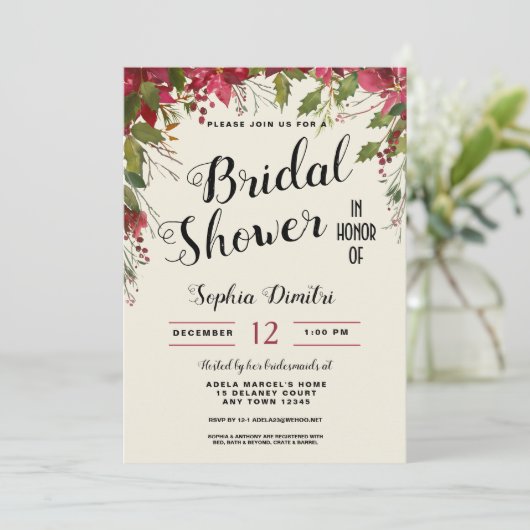 Invitation à la douche de la marée de Noël (Debout devant)