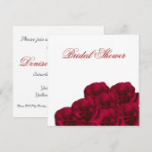 Invitation à la douche de la marée de Red Roses (Devant / Derrière)
