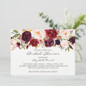 Invitation à la douche de la mariée aux fleurs de  (Debout devant)