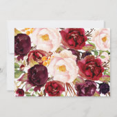 Invitation à la douche de la mariée aux fleurs de  (Dos)