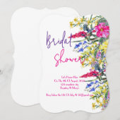 Invitation à la douche de la mariée botanique (Devant / Derrière)
