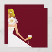 Invitation à la douche de la mariée de Bourgogne (Devant / Derrière)