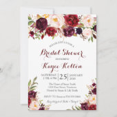 Invitation à la douche de la mariée de Bourgogne (Devant)