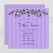 Invitation à la douche de la mariée de Purple Pans (Devant / Derrière)