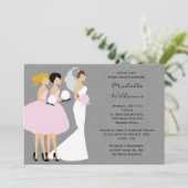 Invitation à la douche de la mariée et de la serve (Debout devant)