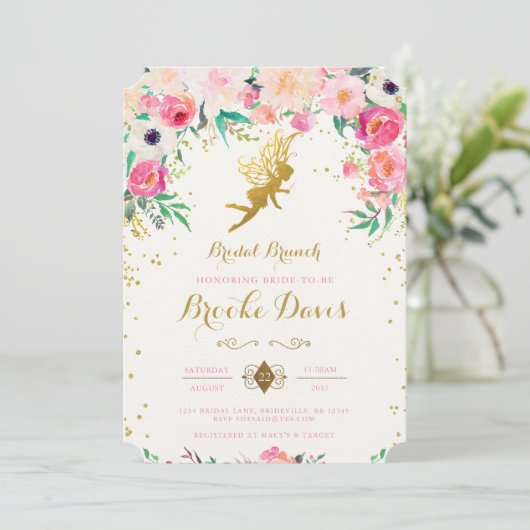 Invitation à la douche de la mariée fée (Debout devant)