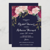 Invitation à la douche de la marine florale bordea (Devant / Derrière)