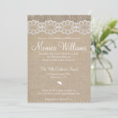Invitation à la douche de la nuptiale Burlap et de (Debout devant)