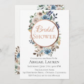 Invitation à la douche de la nuptiale de Dusty Blu (Devant / Derrière)