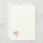 Invitation à la douche de la nuptiale du coeur flo (Dos)