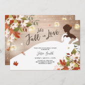 Invitation à la douche de la nuptiale Fall in Love (Devant / Derrière)