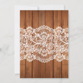 Invitation à la douche de la nuptiale rouge Bois r (Dos)