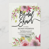 Invitation à la douche de l'automne florale (Devant / Derrière)