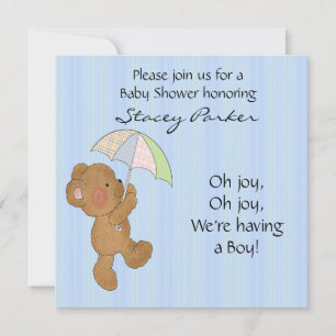 Invitation à la douche de l'ours Brown