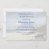 Invitation à la douche de mariage de plage (Dos)