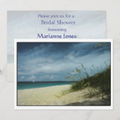 Invitation à la douche de mariage de plage (Devant / Derrière)