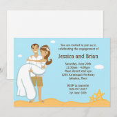 Invitation à la douche de mariage de plage (Devant / Derrière)