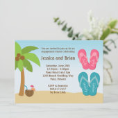 Invitation à la douche de mariage de plage (Debout devant)