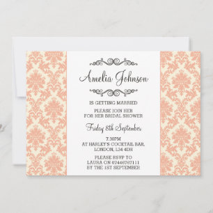 Invitation à la douche de mariée