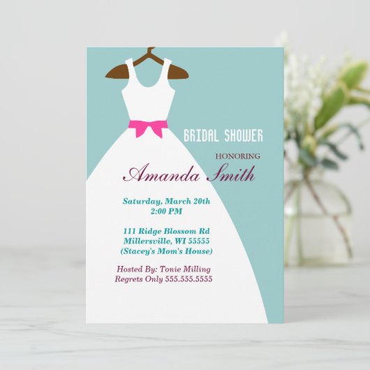 Invitation à la douche de mariée (Debout devant)