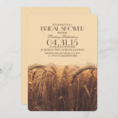 invitation à la douche de mariée au blé rustique é (Devant / Derrière)