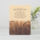 invitation à la douche de mariée au blé rustique é (Debout devant)