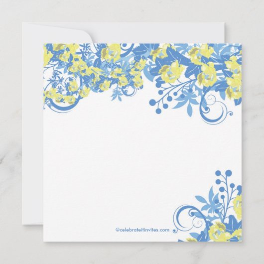 Invitation à la douche de printemps à la nuptiale (Dos)