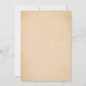 Invitation à la douche de voyage de lune de miel (Dos)