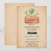 Invitation à la douche de voyage de lune de miel (Devant / Derrière)