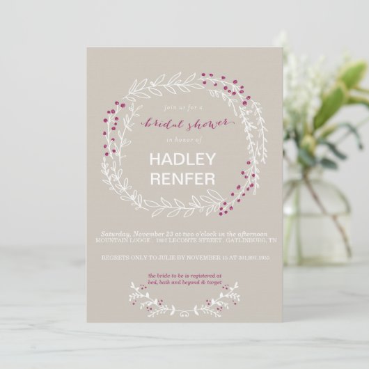 Invitation à la douche de Woodland Rustic (Debout devant)