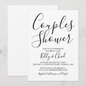 Invitation à la douche des couples noirs et blancs (Devant / Derrière)