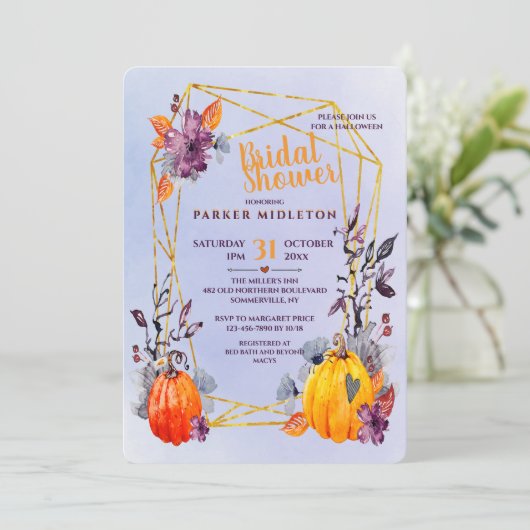 Invitation à la douche d'Halloween (Debout devant)