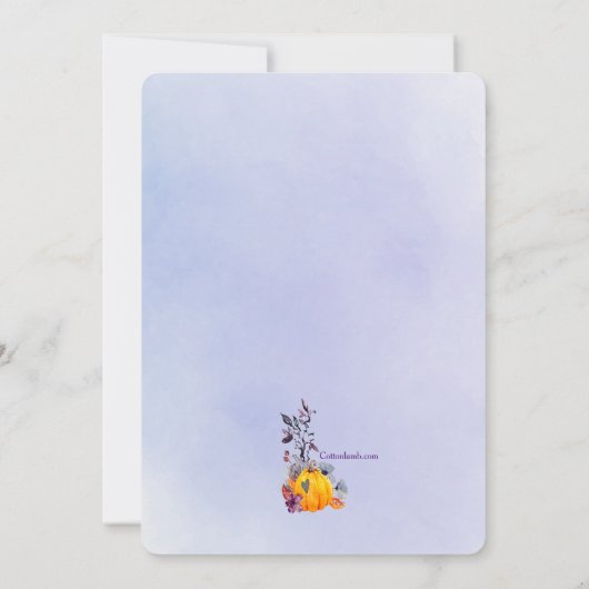 Invitation à la douche d'Halloween (Dos)