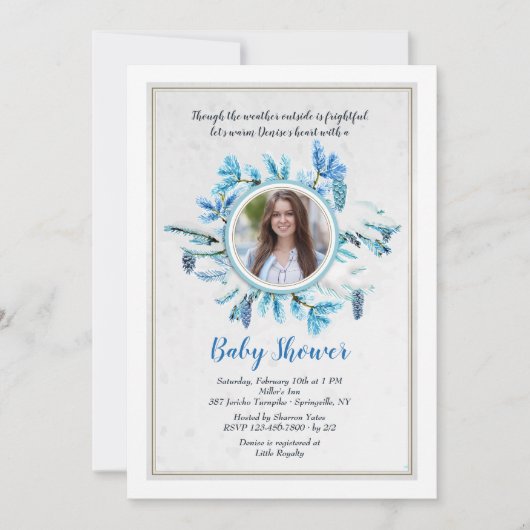 Invitation à la douche d'hiver (Devant)