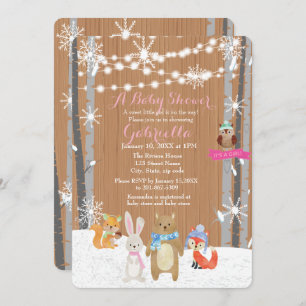 Invitation à la douche d'hiver de la forêt de Wood